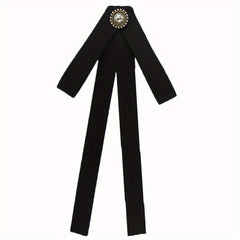 Pearl Decor Bow Tie Brooch Neck Ties Collar Pins