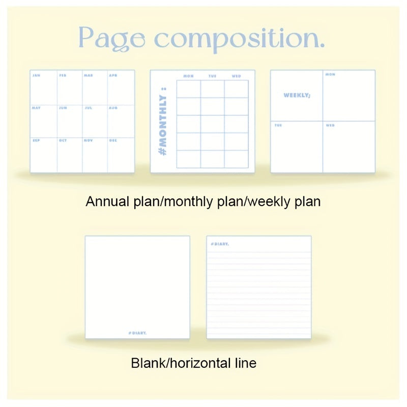Square Magnetic Buckle Book Ins Style Solid Pu Notepad Notebook