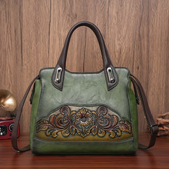 Women's Vintage Embossed Shoulder Bag Stylish Handheld Purse