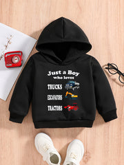 Baby Boys Cartoon Vehicle Sweatshirt Hoodie