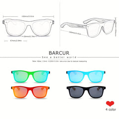 Men's Wooden UV400 Sunglasses for Outdoor Activities