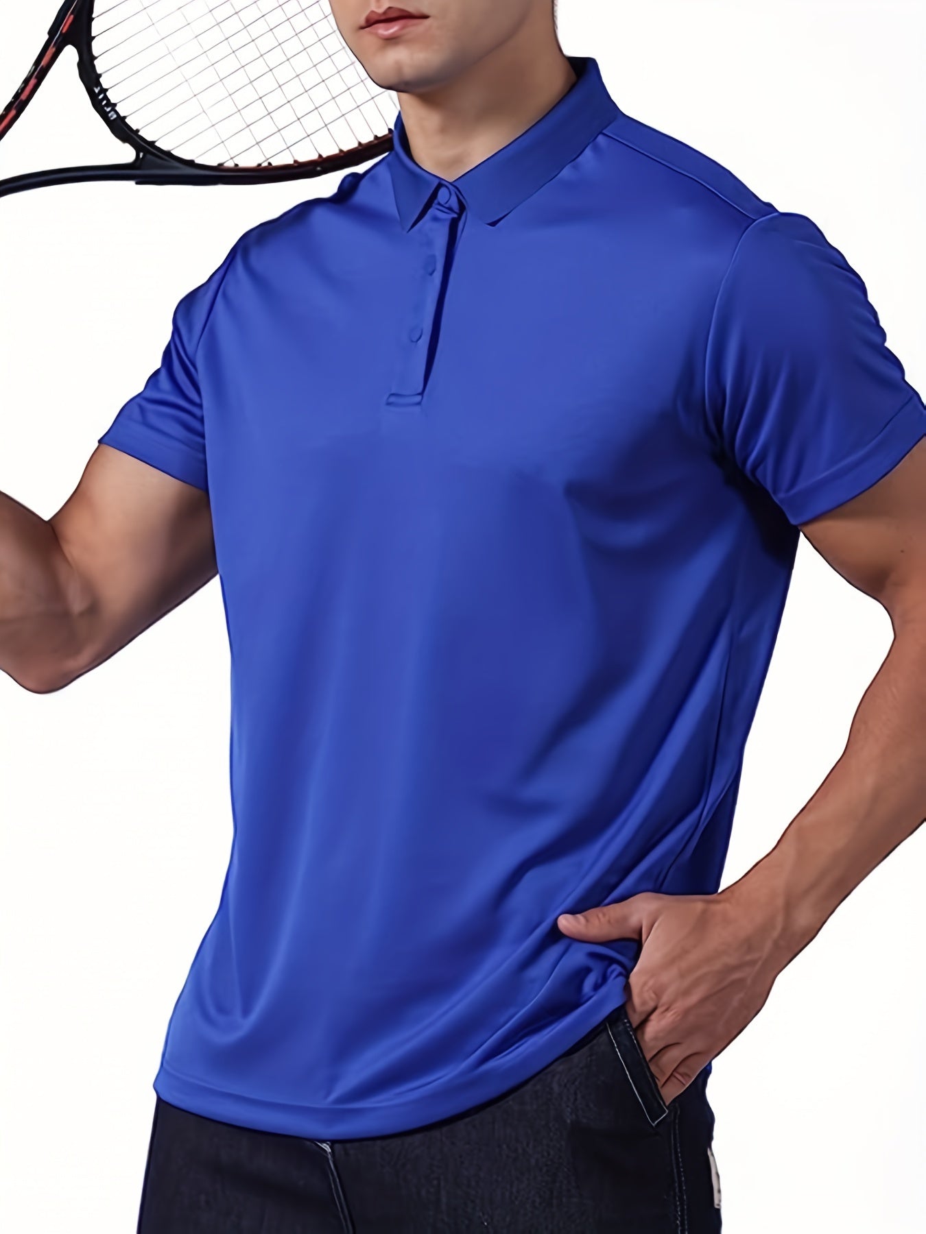 5pcs Men's Active Breathable Shirts for Golf & Business