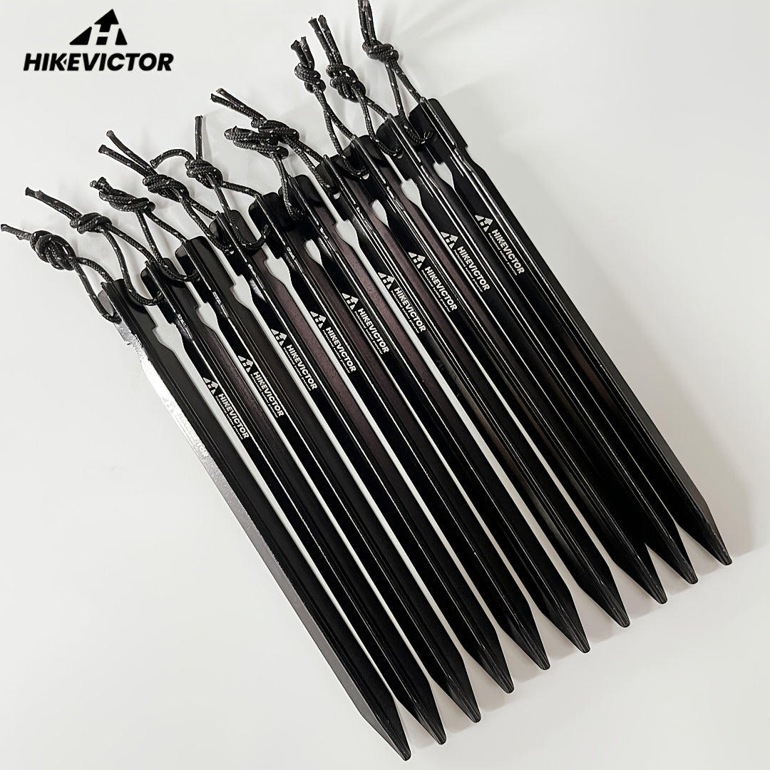 10pcs Aluminum Tent Pegs Wind Rope Nail for Camping
