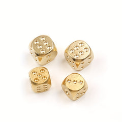 Brass & Copper Dice Set for Bar Games