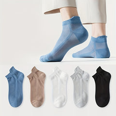 Breathable Low Cut Sports Socks - 5 Pairs