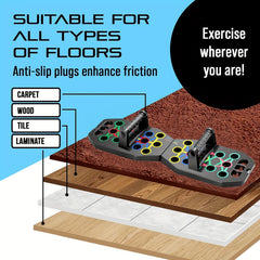 Foldable Push up Board 28 Holes Home Gym Workout