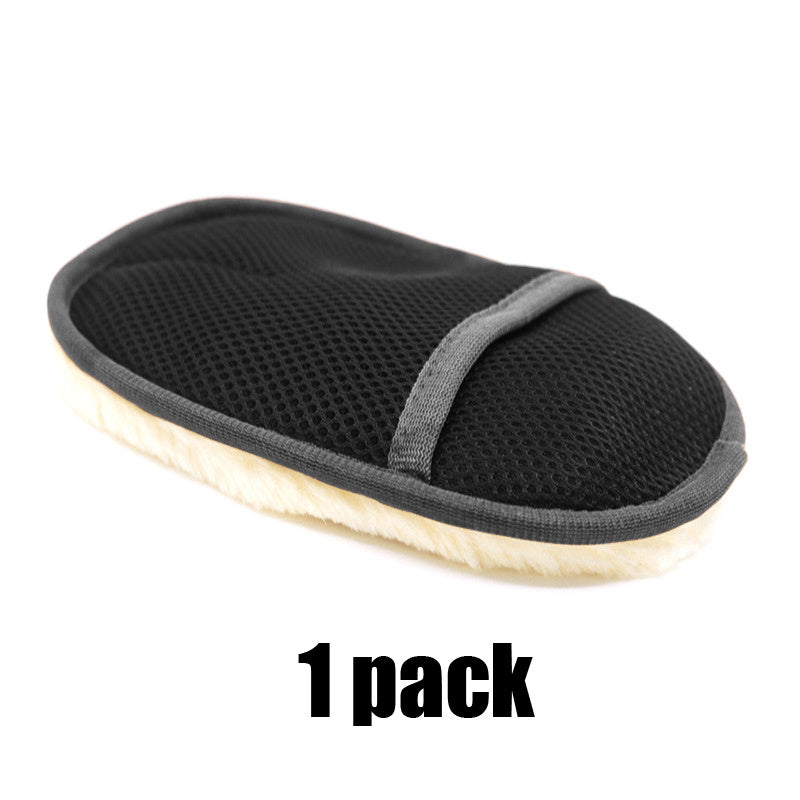 Car Cleaning Kit with Polishing Gloves and Coral Fleece Washing Tools