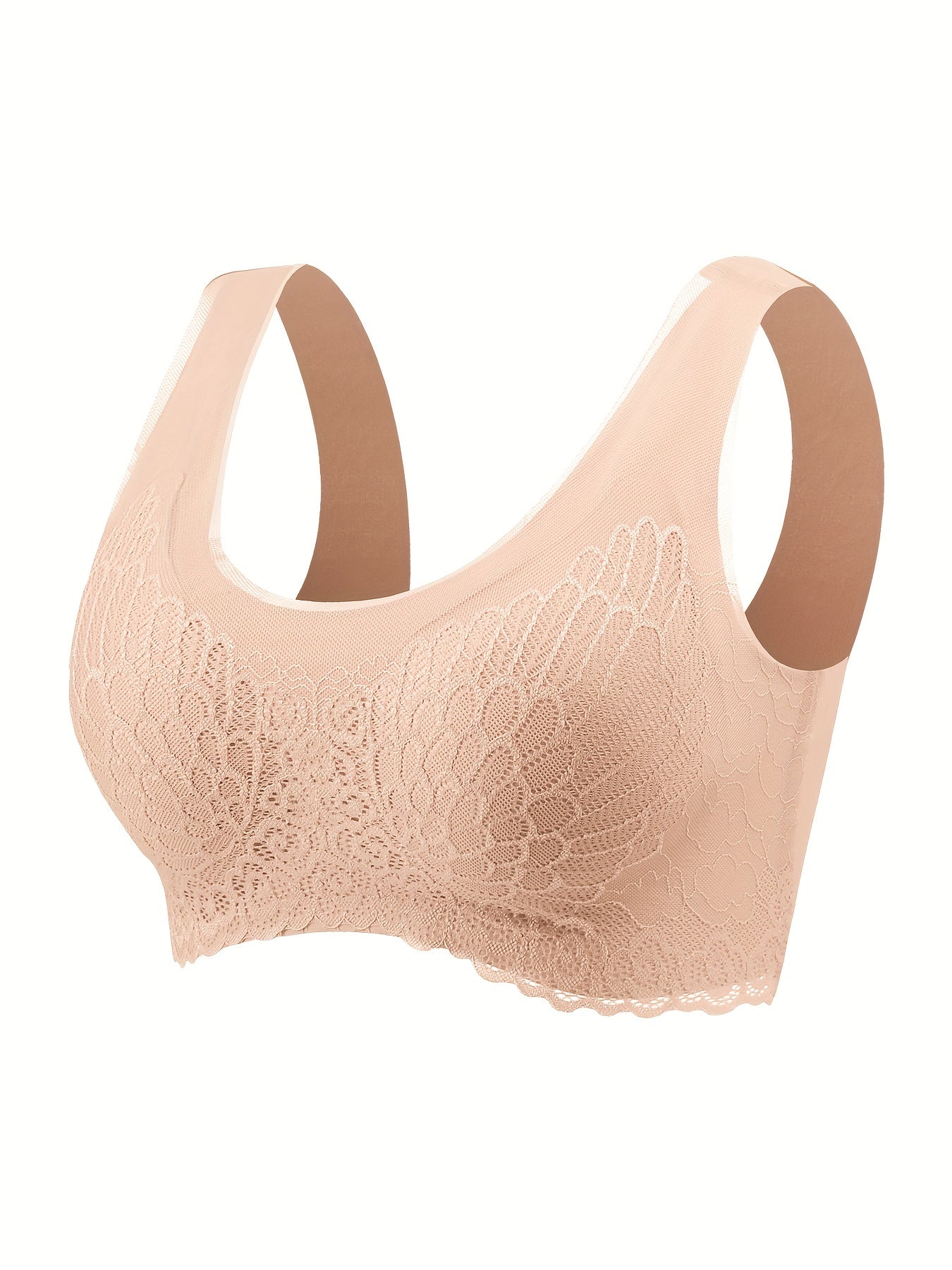 Full Coverage Wireless Lace Bra