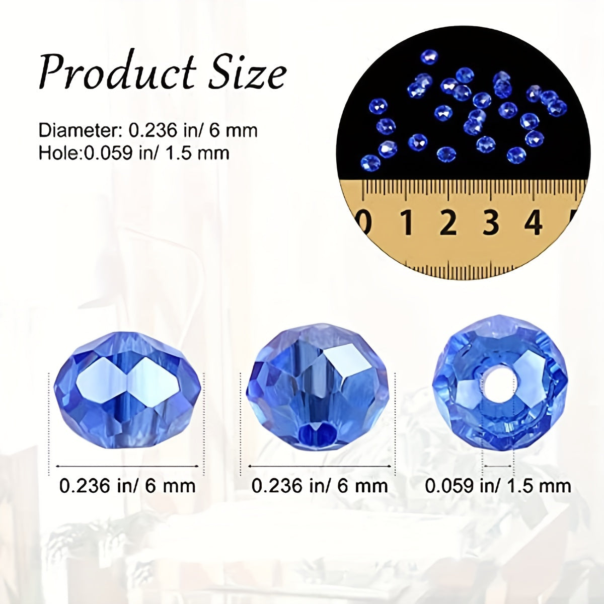 6 8mm AB Crystal Glass Beads Faceted Crystal Glass Beads for Jewelry Making DIY