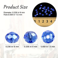 6 8mm AB Crystal Glass Beads Faceted Crystal Glass Beads for Jewelry Making DIY
