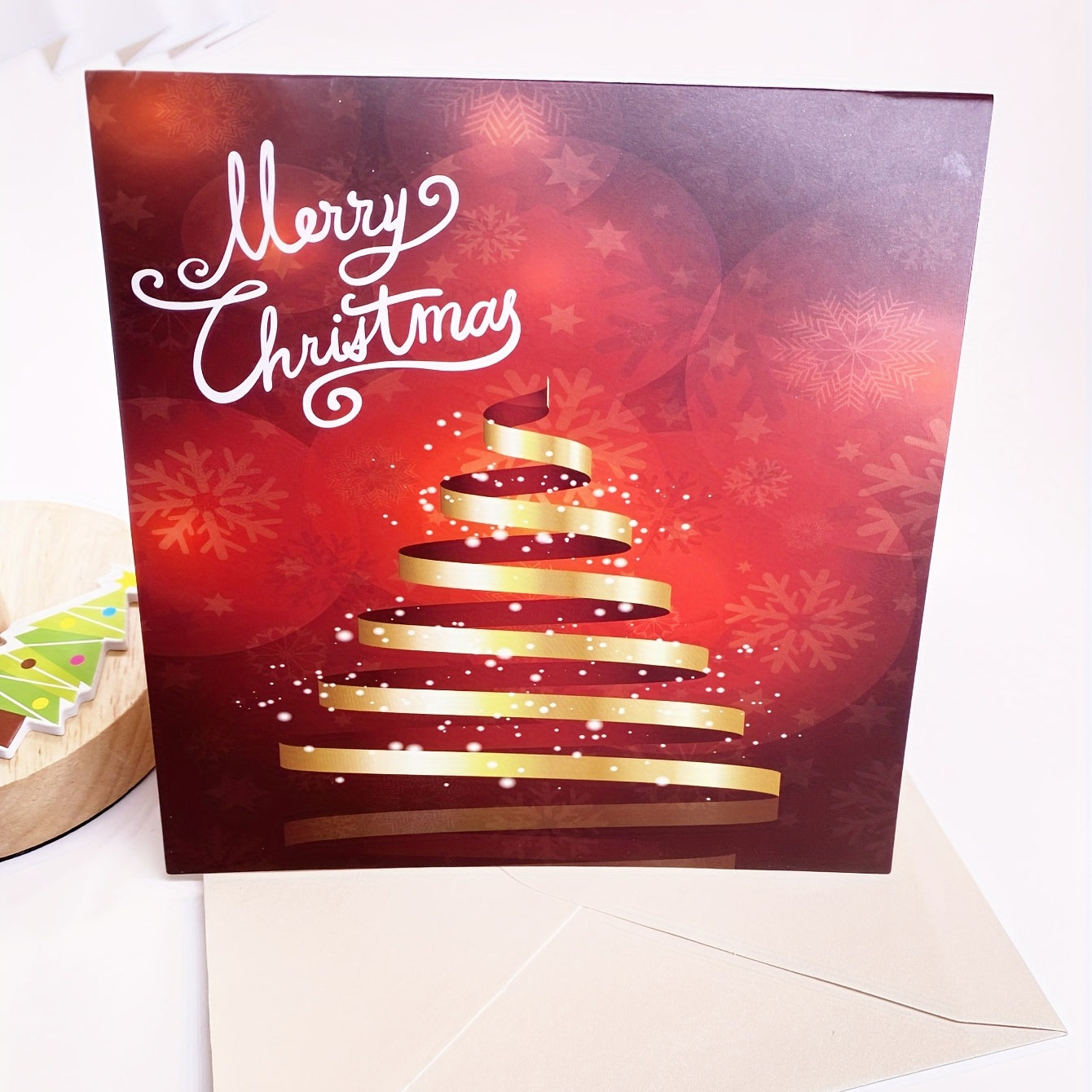 3D Stereo Cartoon Christmas Cards With Envelopes