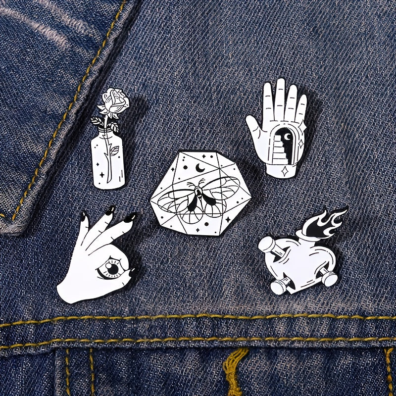 Gesture Pattern Zinc Alloy Pin