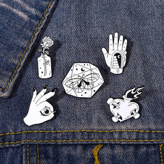 Gesture Pattern Zinc Alloy Pin