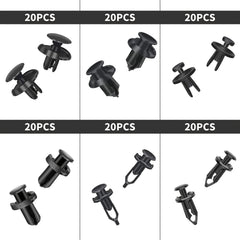 125pcs Nylon Bumper Push Fasteners + Removal Tool
