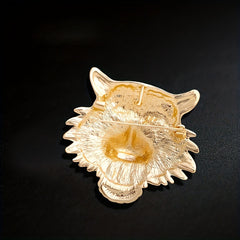 Rhinestone Tiger Head Brooch Men's Party Casual Gift