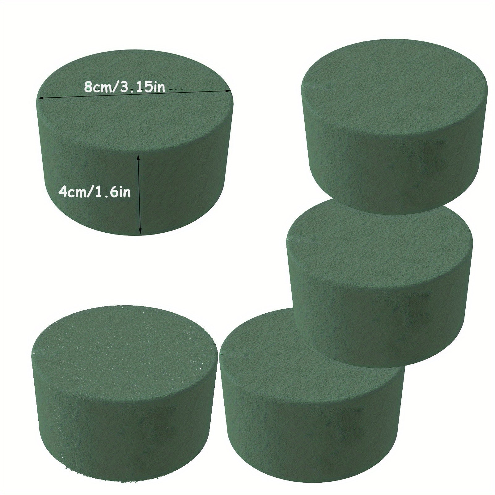 4pcs Round Flower Foam Block Wet Flower Foam Polyethylene Foam