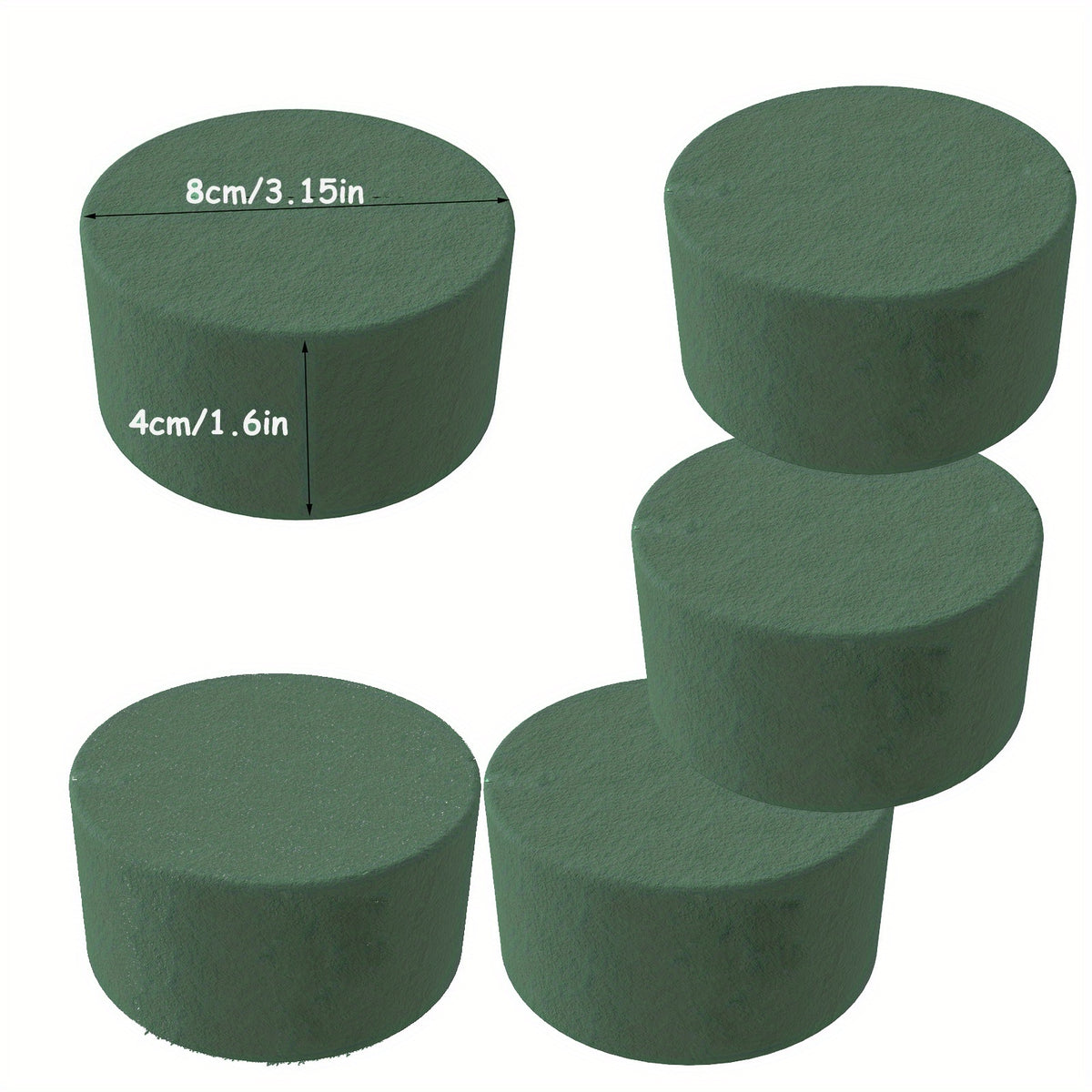 4pcs Round Flower Foam Block Wet Flower Foam Polyethylene Foam