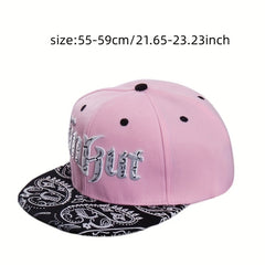 Paisley Print Snapback Hat Gothic Embroidery Baseball Cap Sunshade Dad Hat