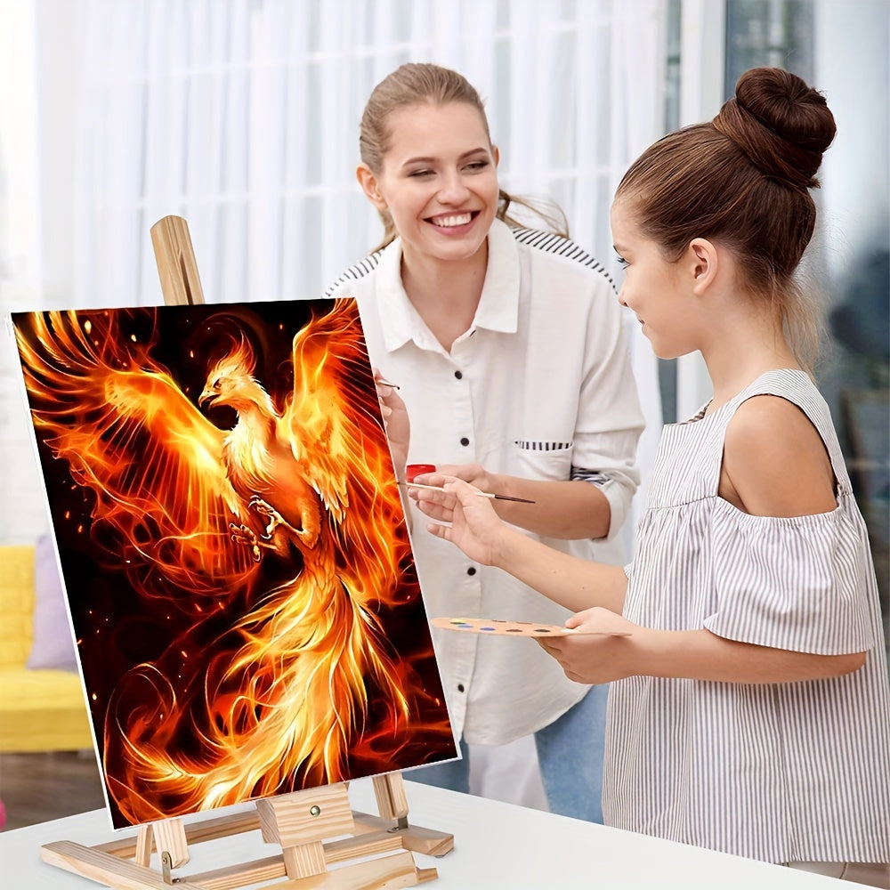 DIY Fire Phoenix Painting Kit By Numbers On Canvas For Adults