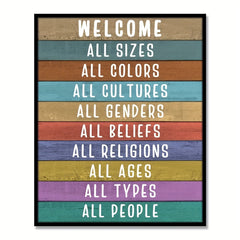 Welcome Sign Wall Decor - Classroom Rules Poster - 8X10 INCH