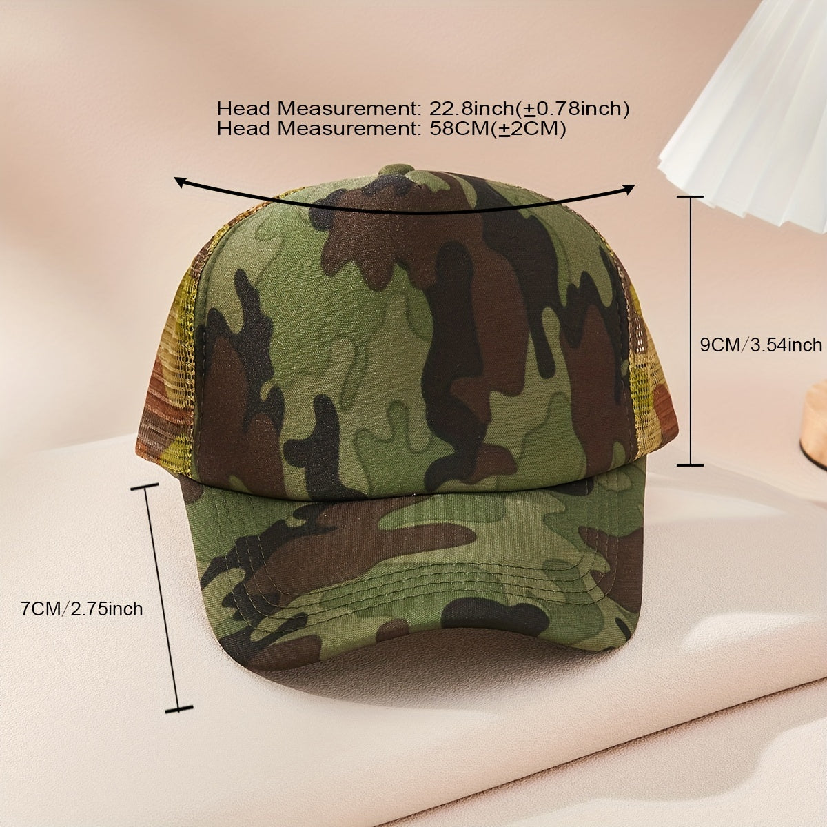 Summer Mesh Camo Trucker Hat Outdoor Baseball Cap
