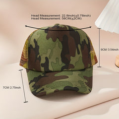 Summer Mesh Camo Trucker Hat Outdoor Baseball Cap