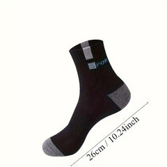 10 Pairs Men's Moisture-Wicking Short Sports Crew Socks