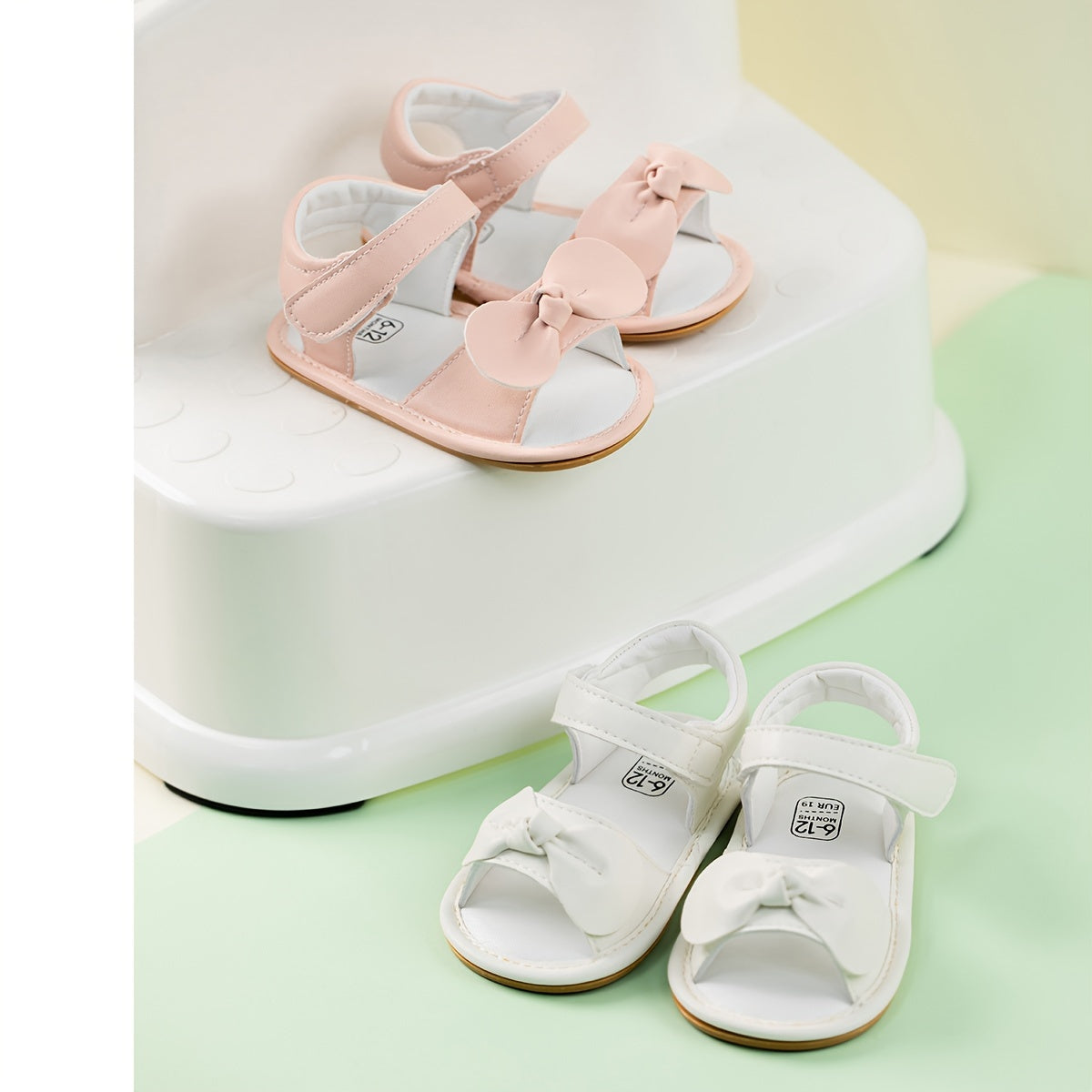 Bowknot Open Toe Sandals Baby Girls Non slip Beach Summer Lightweight