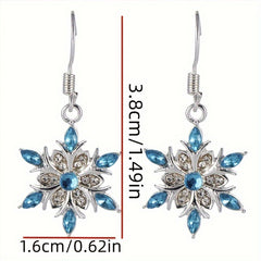 Snowflake Earrings Artificial Diamond Earrings Party Jewelry Gift For Women