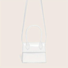 Glossy Solid Mini Shoulder Bag PU Leather Crossbody Bag