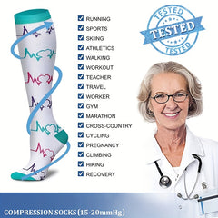 Breathable Compression Socks for Men and Women - Sports Support