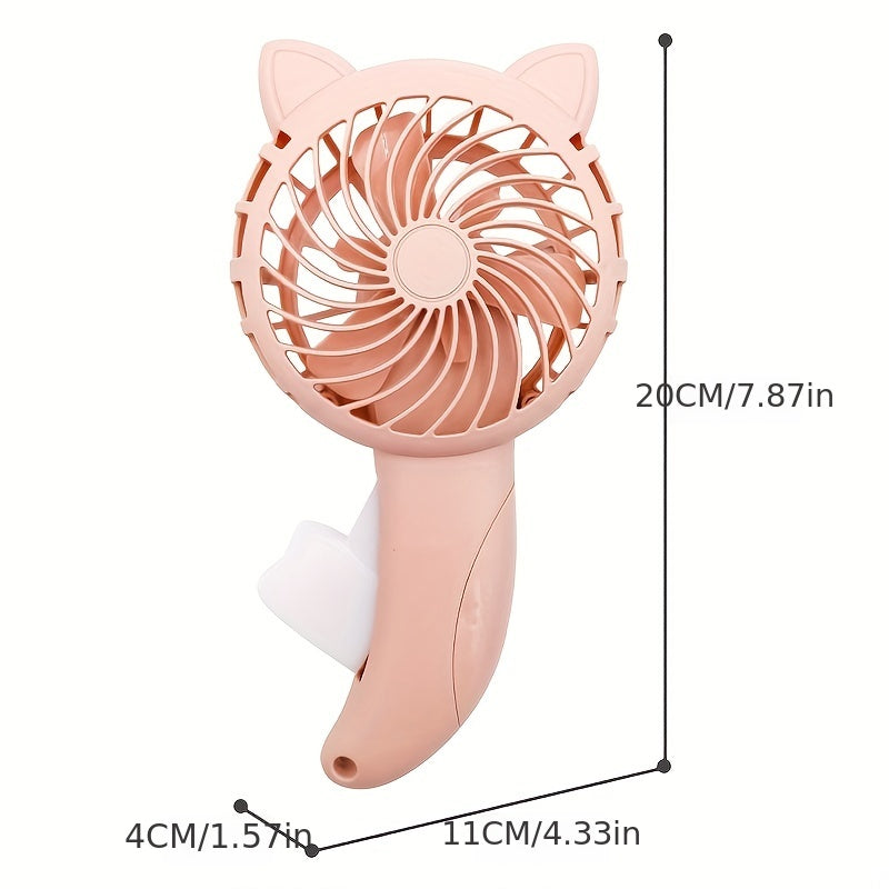 Cartoon Cat Hand Press Small Fan Portable Fan
