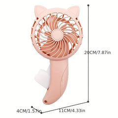 Cartoon Cat Hand Press Small Fan Portable Fan