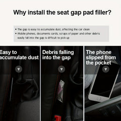 2pcs Seat Gaps Filler Universal For Car SUV Truck Stop Cell Phone Wallet Key Coi