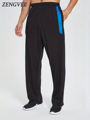 ZENGVEE Men's Elastic Waist Pocket Pants