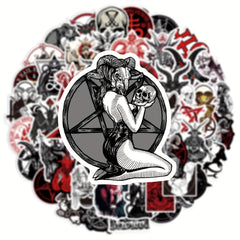 50pcs Devil Satan Graffiti Stickers For Mobile Phone Tablet Skateboard