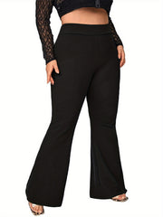  High Rise Flared Leg Trousers