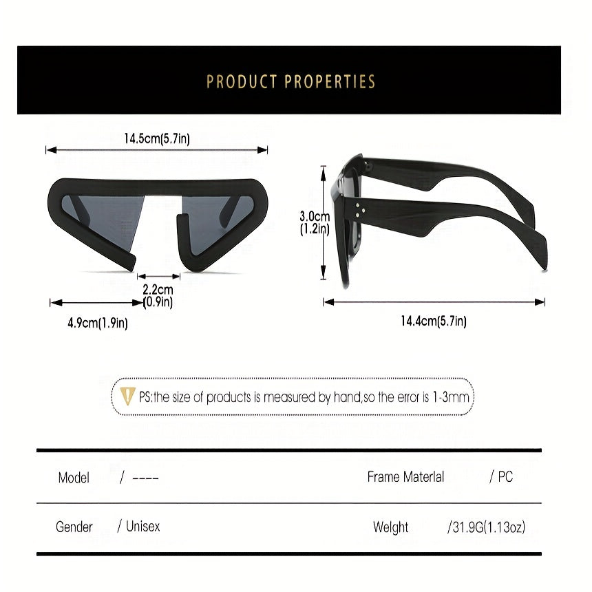 Y2K Triangle Sunglasses UV400 for Women Men Kpop Photo Booth Props Glasses