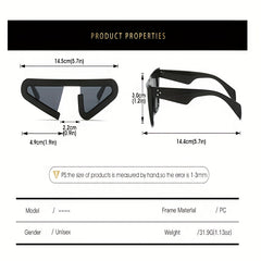 Y2K Triangle Sunglasses UV400 for Women Men Kpop Photo Booth Props Glasses