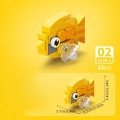 Ocean Series Fish Building Block Toy Model 10-Pack Gift Set