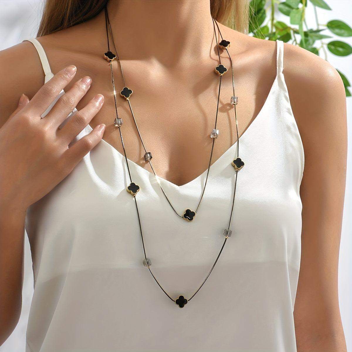 Women's Multilayer Leaf Necklace Long Necklace Party Gift