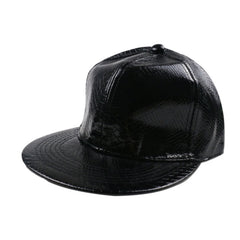 Solid PU Leather Hip hop Baseball Cap Men Street Dancing Cap