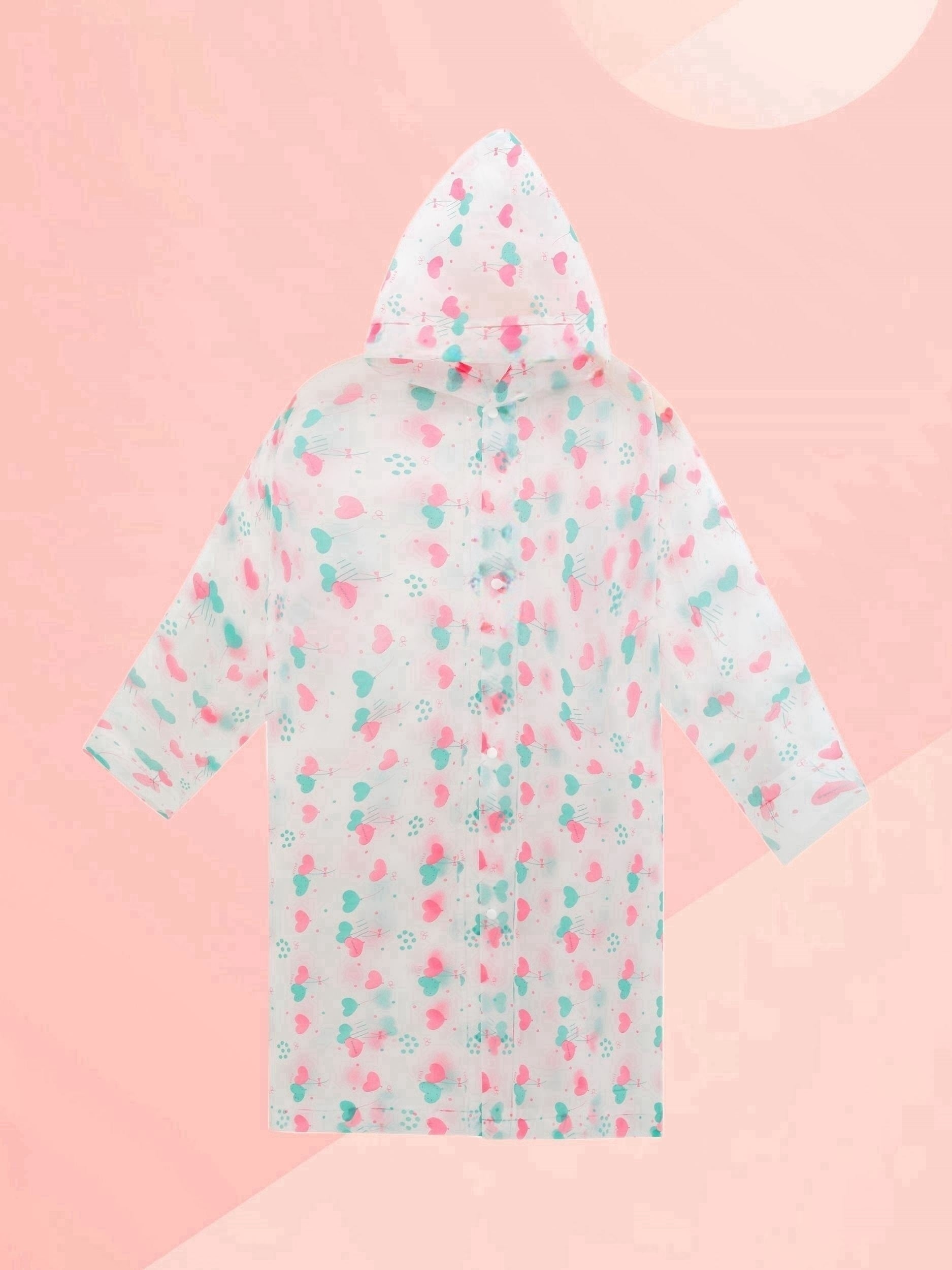Girls Cartoon Raincoat Poncho for School