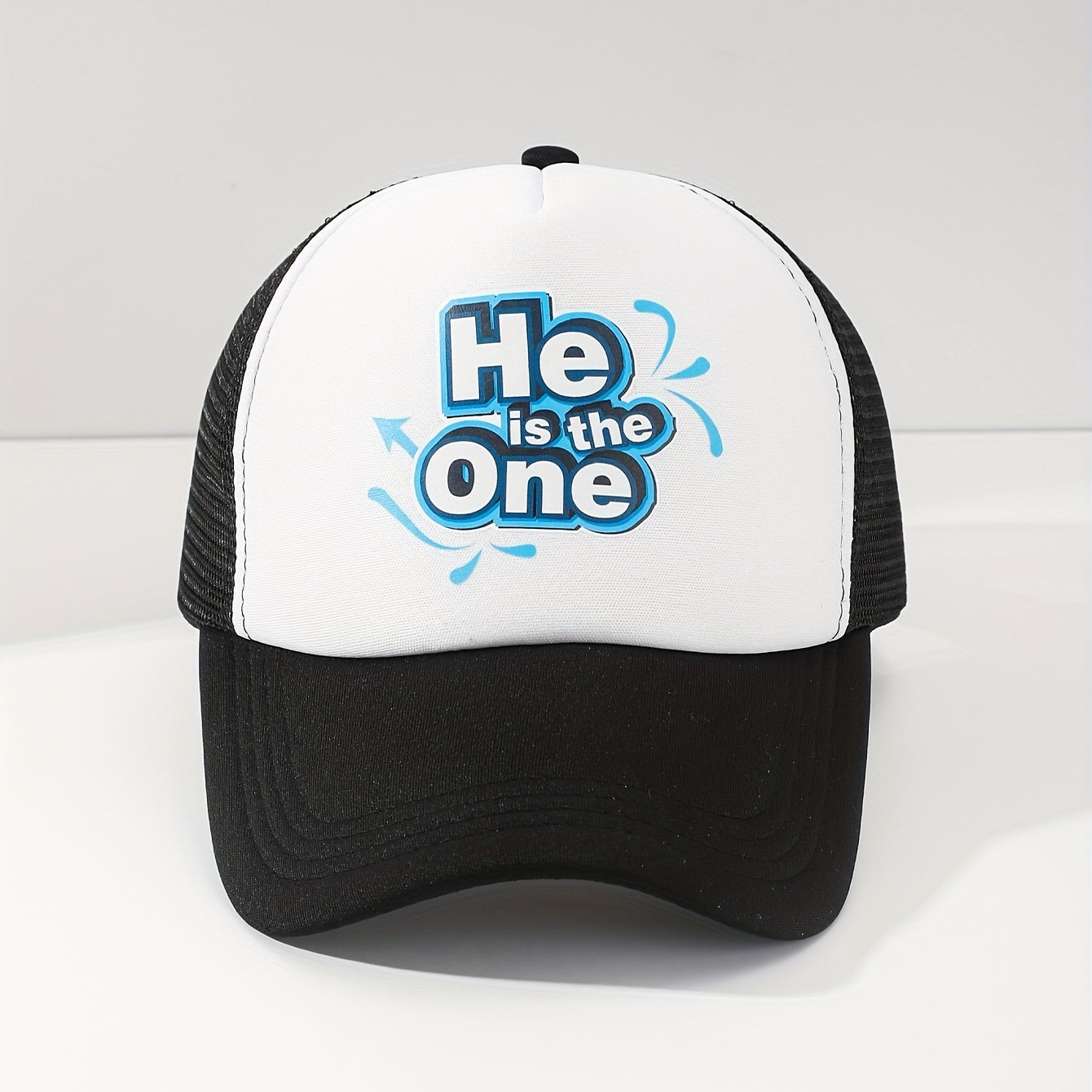 She Is The One Graphic Mesh Baseball Cap