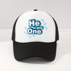 She Is The One Graphic Mesh Baseball Cap