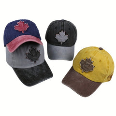 Maple Leaf Baseball Cap Washed Duck Cap Spring Summer Outdoor Hat