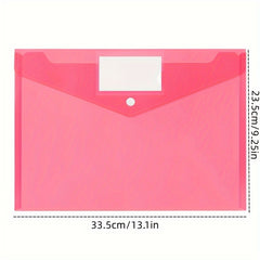140pcs Transparent File Bag Pocket A4 Size School Work Office Organization