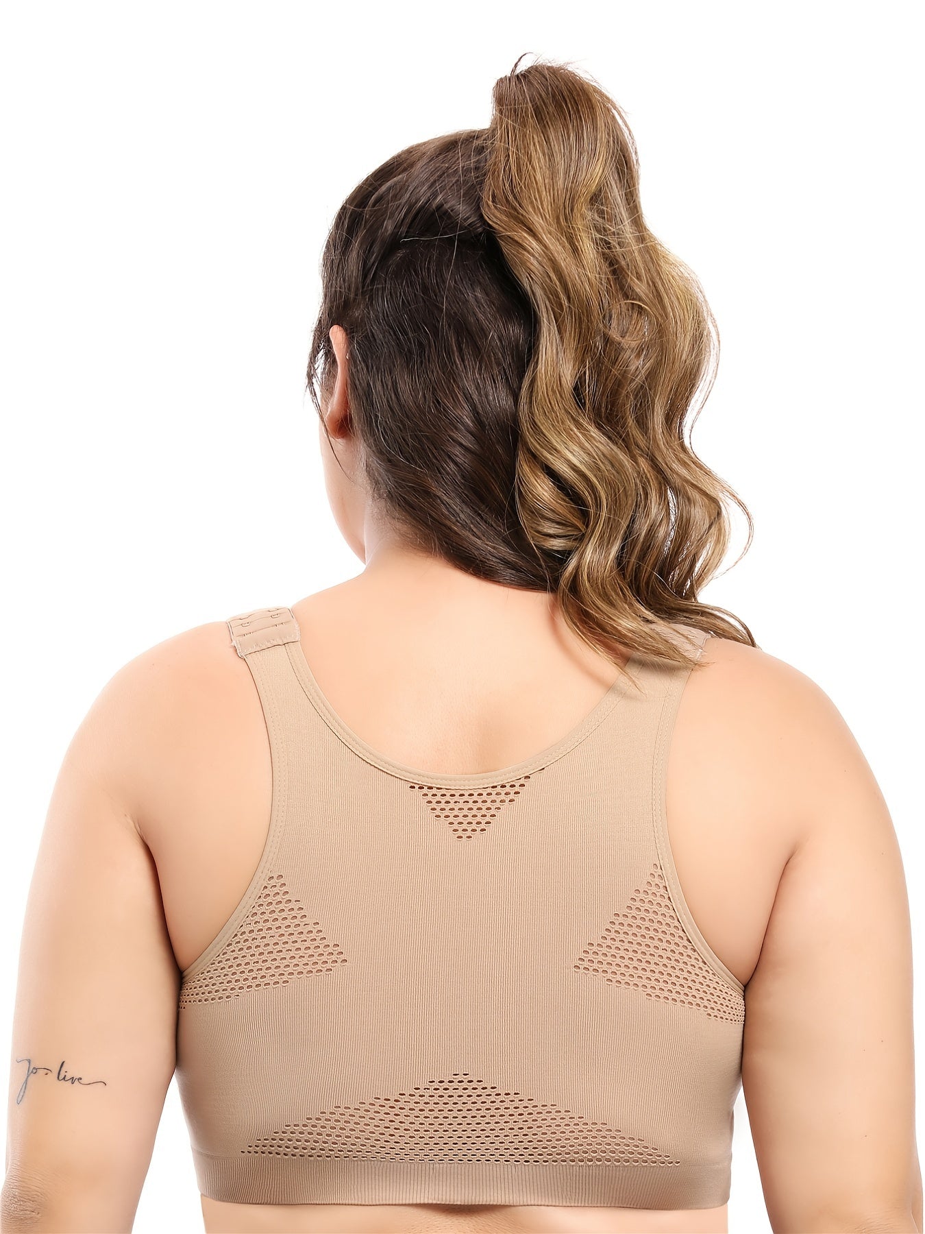  Seamless Sports Bra Women's Plus Back Support Top