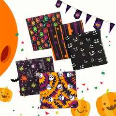 5pcs 24 89 24 Halloween Pattern Polyester Square Printed Quilted Fabric