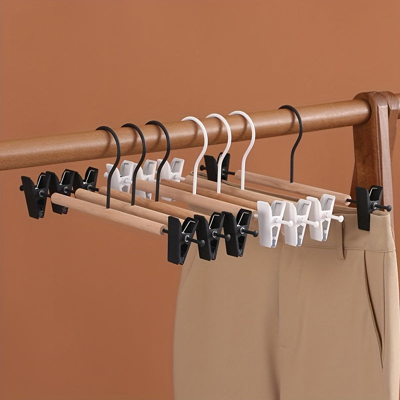 High Beech Wrought Iron Hanger Metal Solid Wood Trouser Rack